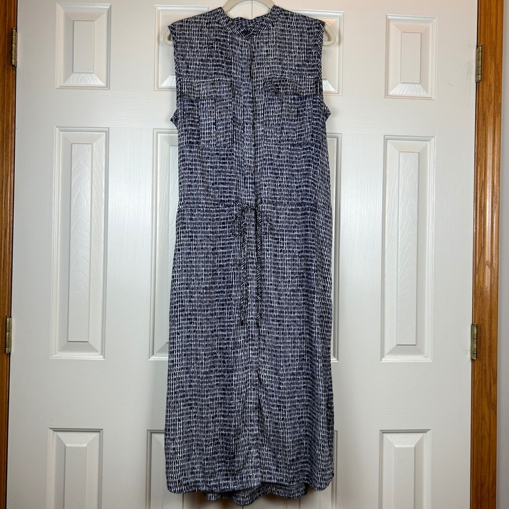 Ann Taylor Linen Blend Sleeveless Shirt Dress LT